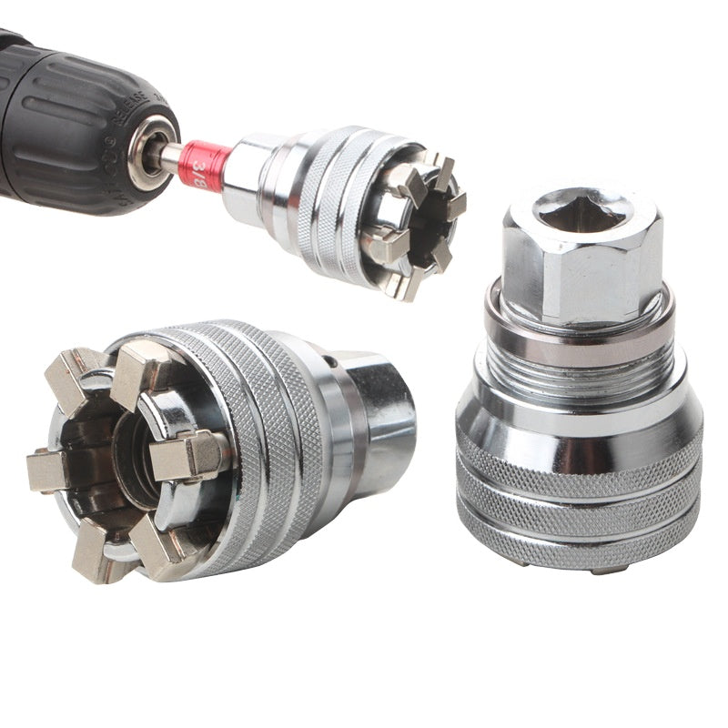 Llave de Vaso Universal Ajustable 10-19 mm | Adaptador Multifunción para Taladro y Trinquete
