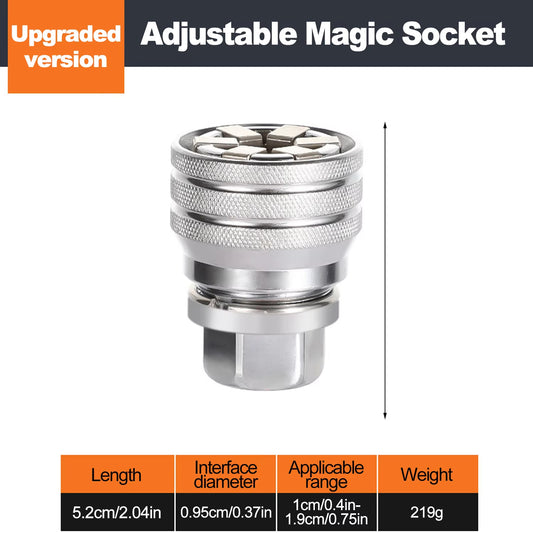 Llave de Vaso Universal Ajustable 10-19 mm | Adaptador Multifunción para Taladro y Trinquete